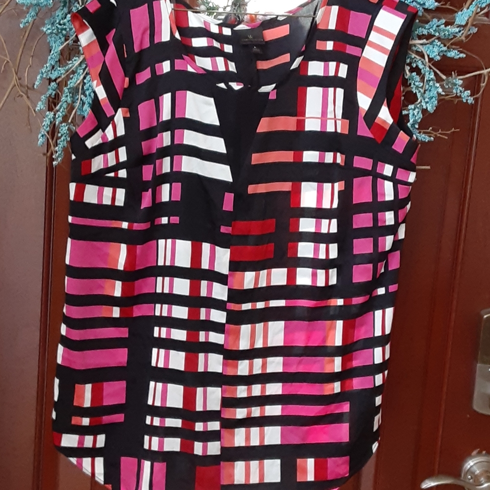 Colorful silky Worthington blouse